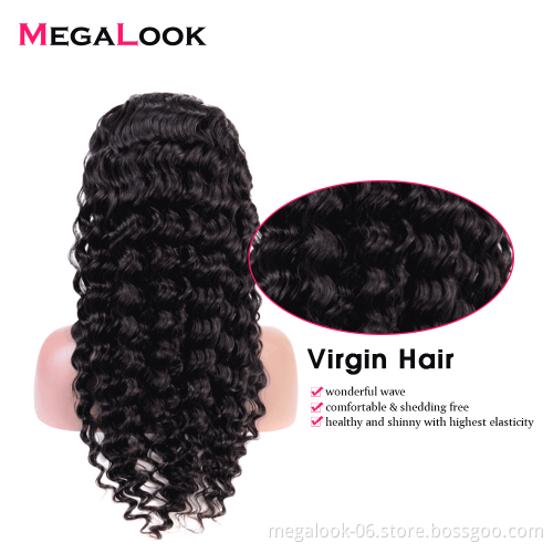 Dropshipping 32 Inch Malaysian Deep Wave Humain Hair 4X4 Lace Front Lacefront Wigs In Dubai